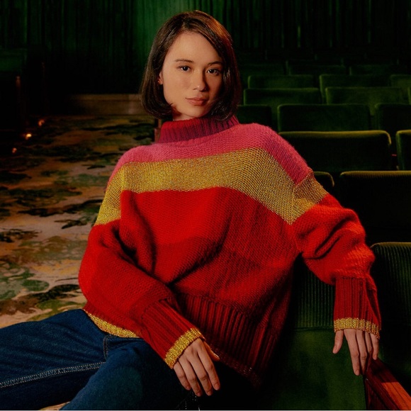 Farm Rio - Shiny Stripes Knit Sweater - Picture 1 of 7